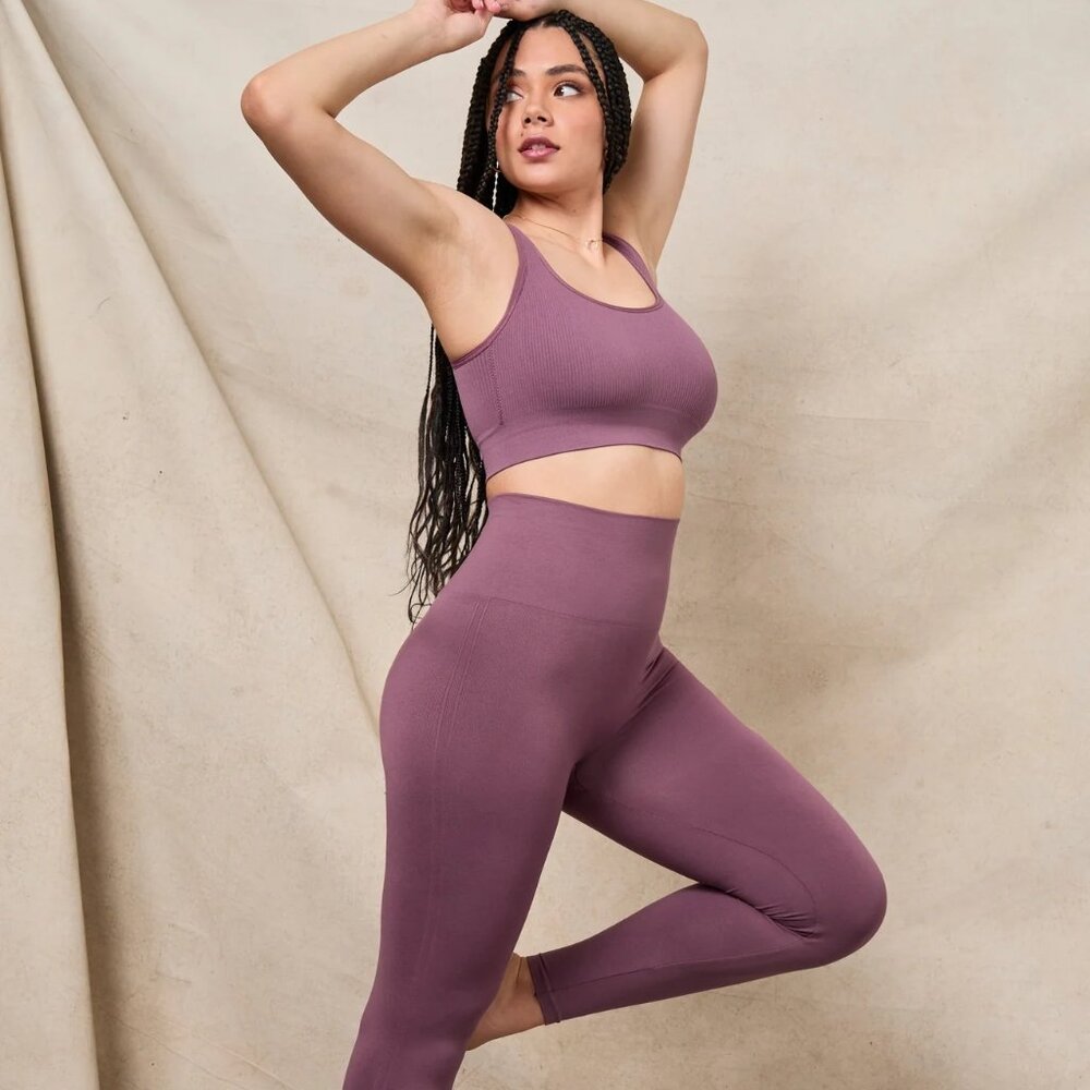 Ribbed Seamless Bralette Soft Fawn